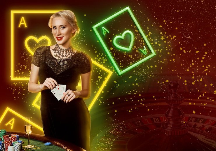 Multi-camera live dealer studio showing Lightning Baccarat card dealing at sawer4d login